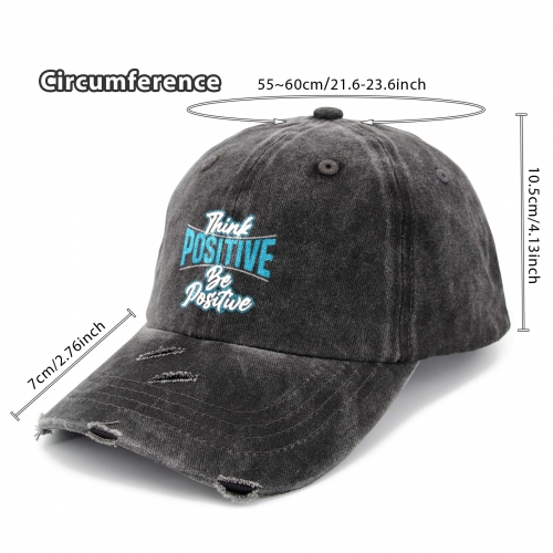Distressed Baseball Cap(Black Broken Marks)(Made in CA)