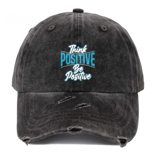 Distressed Baseball Cap(Black Broken Marks)(Made in CA)