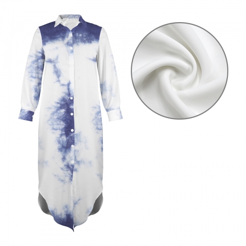 Button Long Sleeve Shirt Dress