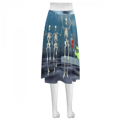 Women's Crepe Skirt (Model D16)