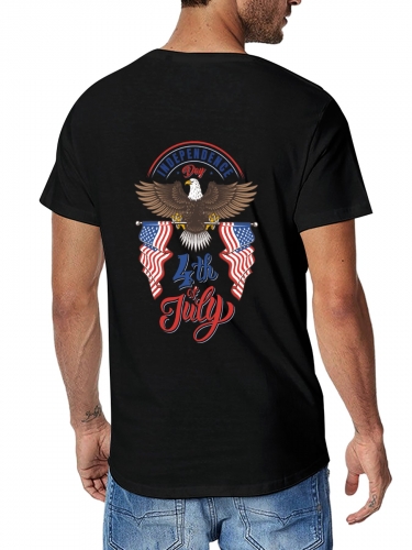 Cotton Short Sleeve T-shirt (Back Side Printing) (Made in Germany)