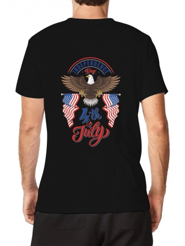 Cotton Short Sleeve T-shirt (Back Side Printing) (Made in Germany)