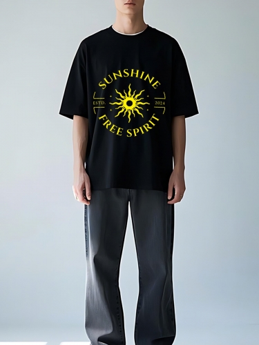 Cotton Short Sleeve T-shirt (Front Side Printing) (Made in Japan)