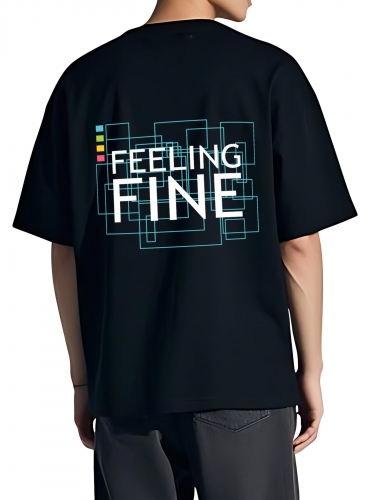 Cotton Short Sleeve T-shirt (Back Side Printing) (Made in Japan)