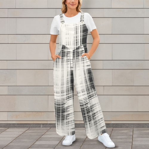 Pocket Wide Leg Bib Jumpsuit