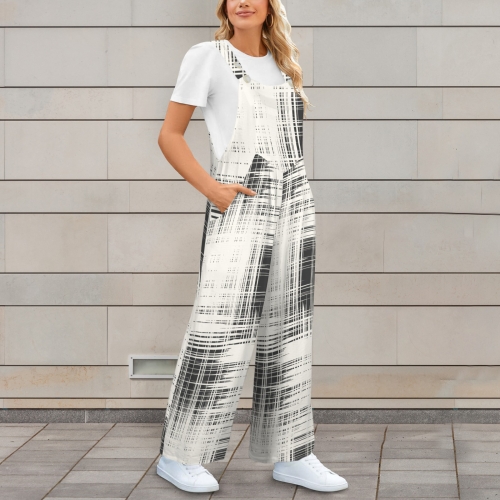 Pocket Wide Leg Bib Jumpsuit