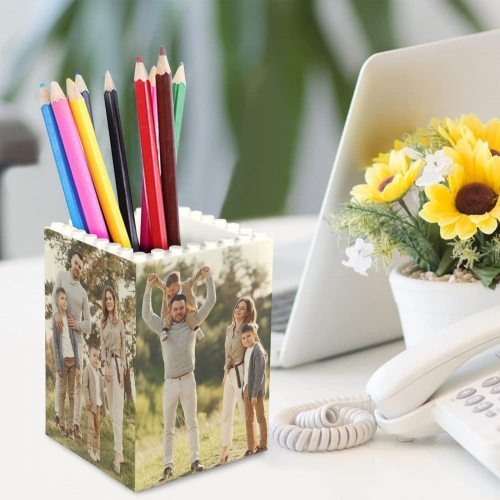 Personalized Building Bricks Pencil Pot