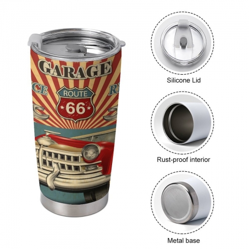 Tapered Stainless Steel Tumbler 20 oz(Made in USA)