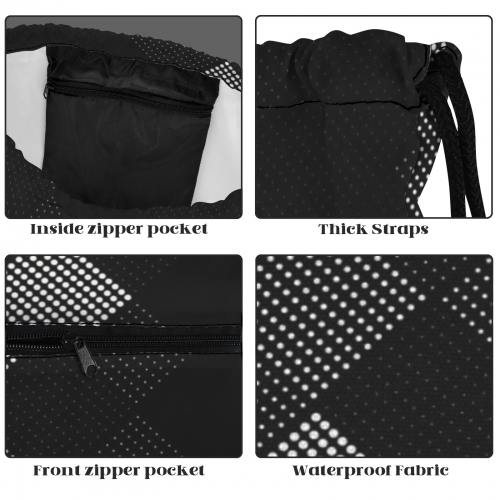 Zipper Drawstring Bag