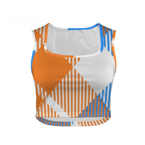 Square Neck Crop Tank Tops