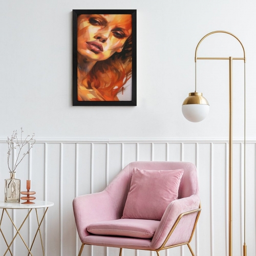 Picture Frame Canvas Painting 8" × 12" - Vertical (Black)(Made in USA)