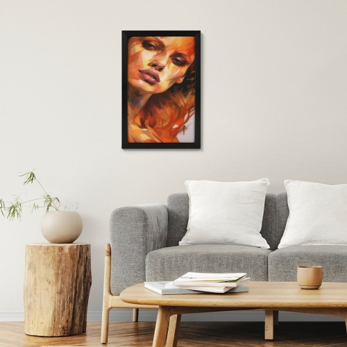 Picture Frame Canvas Painting 8" × 12" - Vertical (Black)(Made in USA)