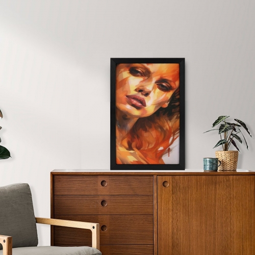 Picture Frame Canvas Painting 8" × 12" - Vertical (Black)(Made in USA)