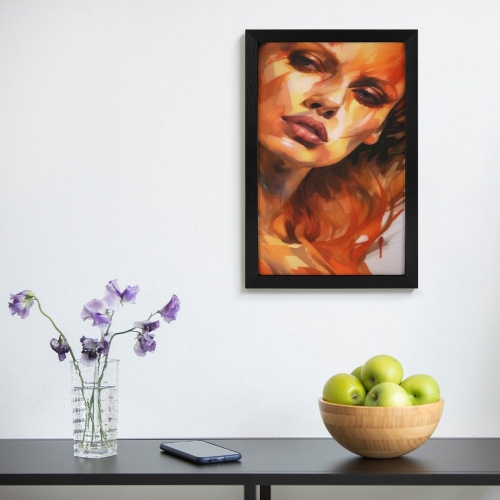 Picture Frame Canvas Painting 8" × 12" - Vertical (Black)(Made in USA)