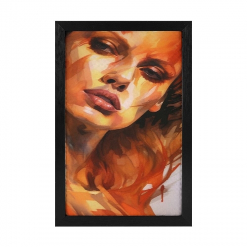 Picture Frame Canvas Painting 8" × 12" - Vertical (Black)(Made in USA)