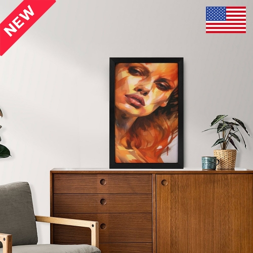 Picture Frame Canvas Painting 8" × 12" - Vertical (Black) | Ships from USA