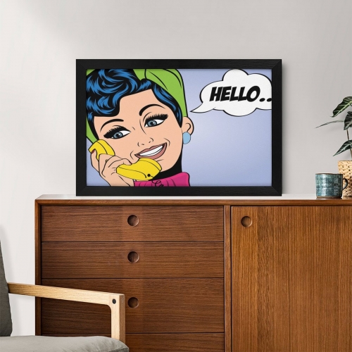 Picture Frame Canvas Painting 12"×8" - Horizontal (Black)(Made in USA)
