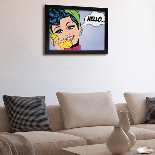 Picture Frame Canvas Painting 12"×8" - Horizontal (Black)(Made in USA)