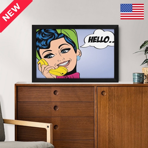 Picture Frame Canvas Painting 12"×8" - Horizontal (Black) | Ships from USA