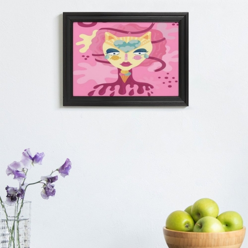 Custom Picture Frame Canvas Painting 16"×12" - Horizontal (Black)(Made in USA)