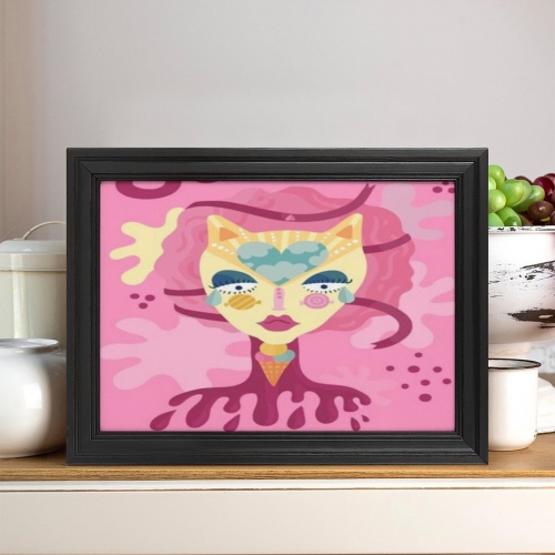 Custom Picture Frame Canvas Painting 16"×12" - Horizontal (Black)(Made in USA)