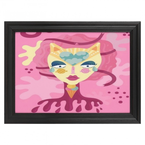 Custom Picture Frame Canvas Painting 16"×12" - Horizontal (Black)(Made in USA)
