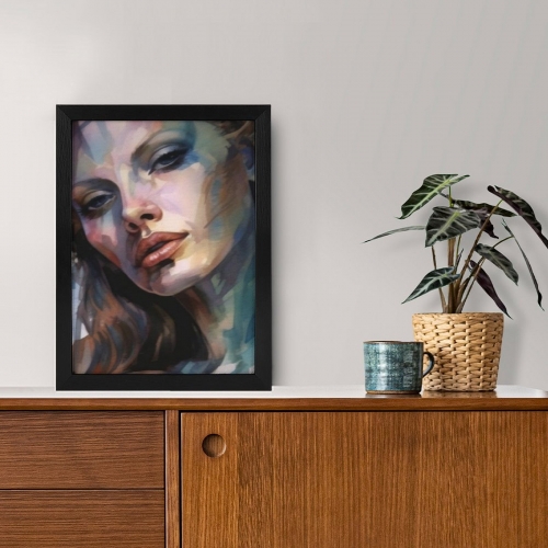 Picture Frame Canvas Painting 12" × 16" - Vertical (Black)(Made in USA)