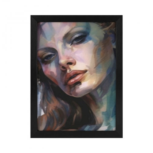 Picture Frame Canvas Painting 12" × 16" - Vertical (Black)(Made in USA)