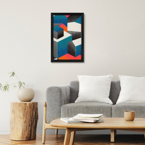 Picture Frame Canvas Painting 16" × 24" - Vertical (Black)(Made in USA)