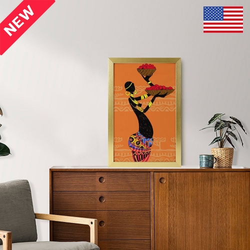 Picture Frame Canvas Painting 8" × 12" - Vertical (Golden) | Ships from USA