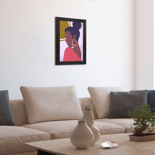 Custom Picture Frame Canvas Painting 12"×16" - Vertical (Black)(Made in USA)