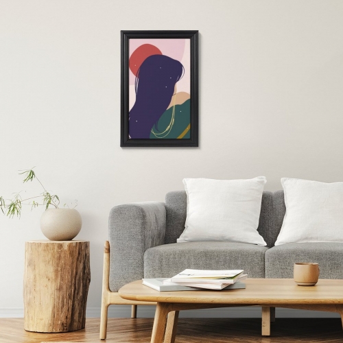 Custom Picture Frame Canvas Painting 12"×18" - Vertical (Black)(Made in USA)