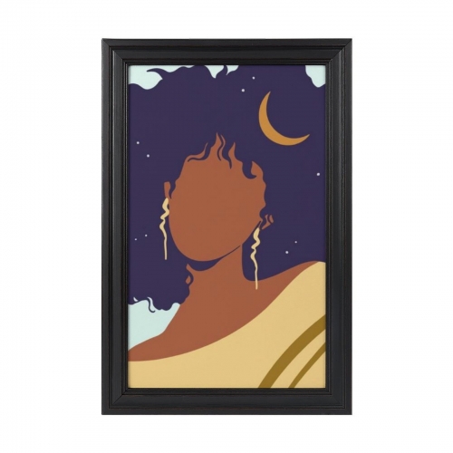 Custom Picture Frame Canvas Painting 16"×24" - Vertical (Black)(Made in USA)