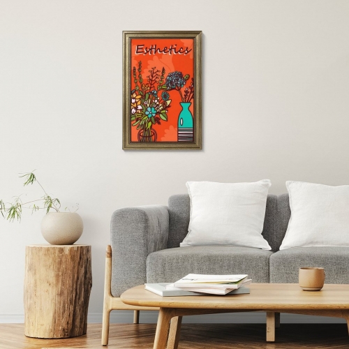 Custom Picture Frame Canvas Painting 12"×18" - Vertical (Golden)(Made in USA)