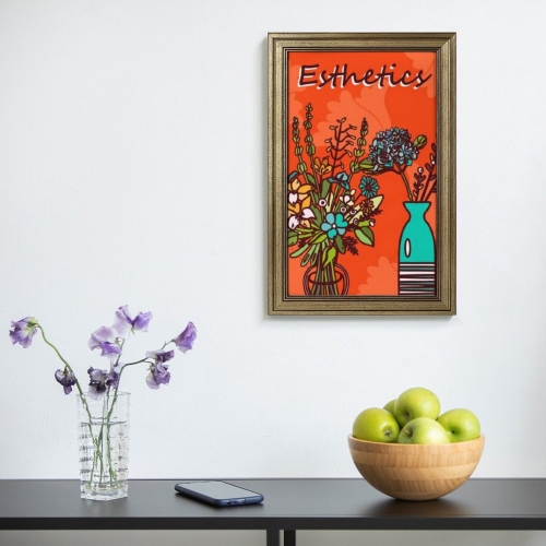 Custom Picture Frame Canvas Painting 12"×18" - Vertical (Golden)(Made in USA)