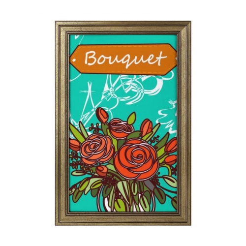 Custom Picture Frame Canvas Painting 16"×24" - Vertical (Golden)(Made in USA)