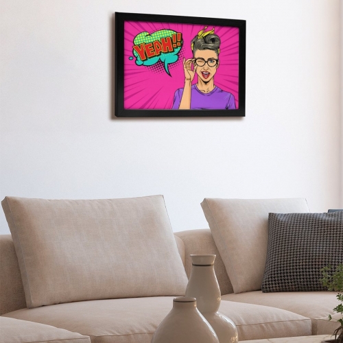 Picture Frame Canvas Painting 16"×12" - Horizontal (Black)(Made in USA)