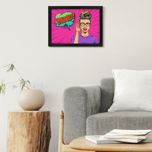 Picture Frame Canvas Painting 16"×12" - Horizontal (Black)(Made in USA)