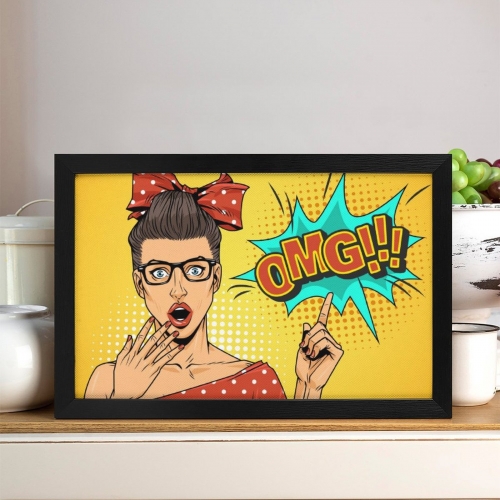 Picture Frame Canvas Painting 18"×12" - Horizontal (Black)(Made in USA)