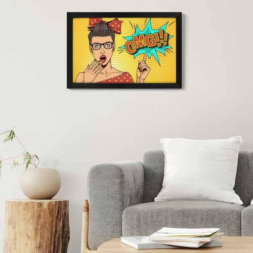 Picture Frame Canvas Painting 18"×12" - Horizontal (Black)(Made in USA)