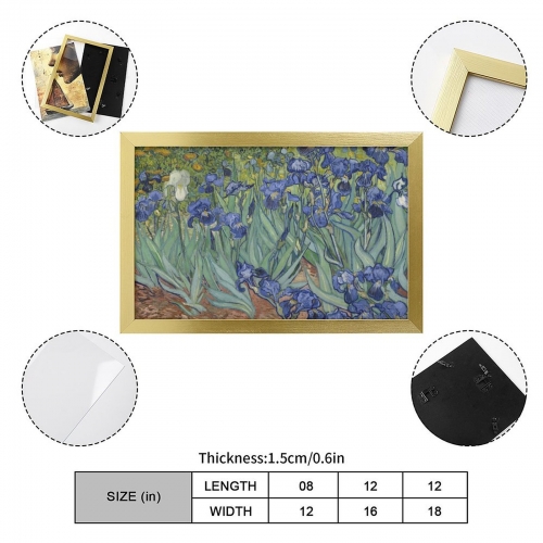 Picture Frame Canvas Painting 12"×8" - Horizontal (Golden)(Made in USA)