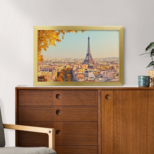 Picture Frame Canvas Painting 18"×12" - Horizontal (Golden)(Made in USA)