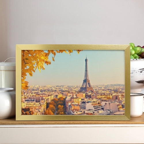 Picture Frame Canvas Painting 18"×12" - Horizontal (Golden)(Made in USA)