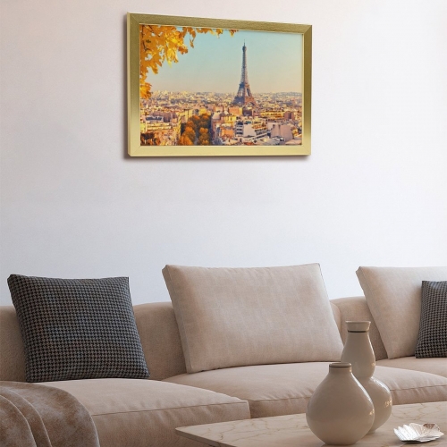 Picture Frame Canvas Painting 18"×12" - Horizontal (Golden)(Made in USA)