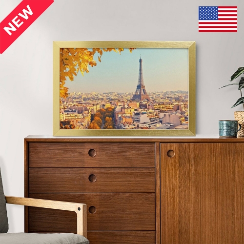 Picture Frame Canvas Painting 18"×12" - Horizontal (Golden) | Ships from USA