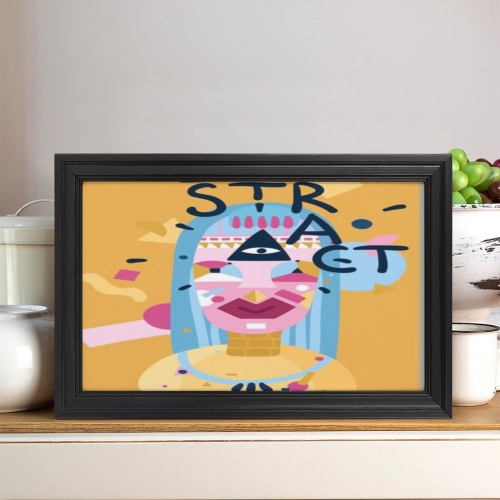 Custom Picture Frame Canvas Painting 24"×16" - Horizontal (Black)(Made in USA)