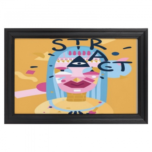 Custom Picture Frame Canvas Painting 24"×16" - Horizontal (Black)(Made in USA)