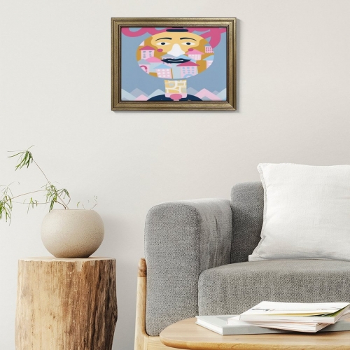 Custom Picture Frame Canvas Painting 16"×12" - Horizontal (Golden)(Made in USA)