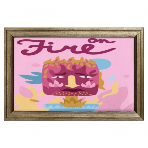 Custom Picture Frame Canvas Painting 24"×16" - Horizontal (Golden)(Made in USA)