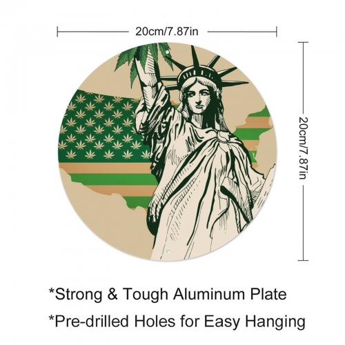Circle Aluminum Sign (Made in USA)